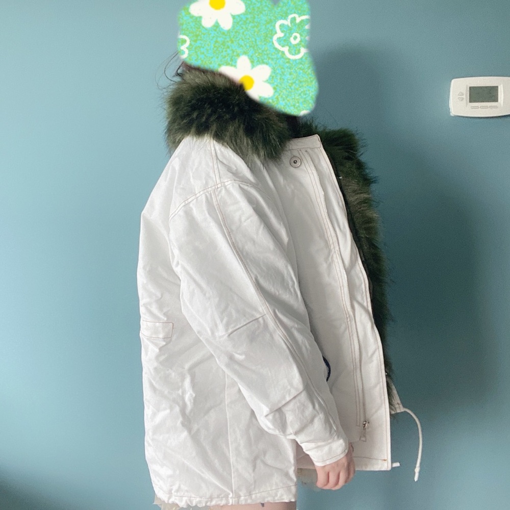 Oversized faux fur parka jacket - Picture 3 of 13